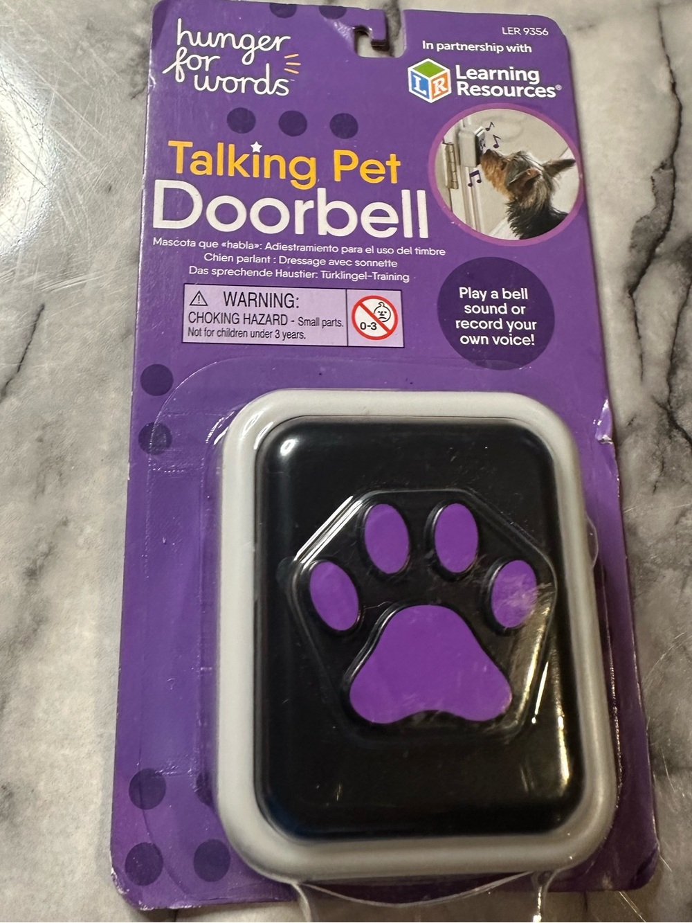 Hunger or potty for Words Talking Pet Doorbell -